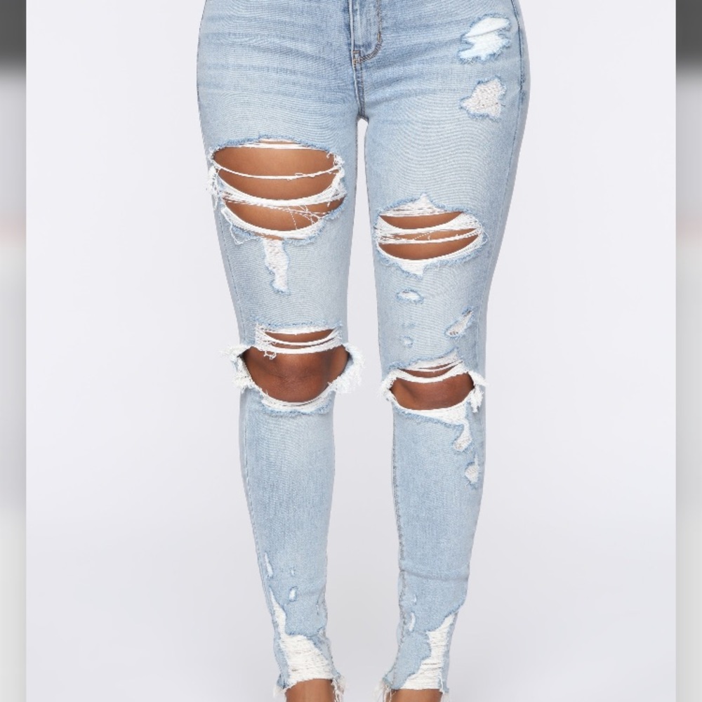 Tear it down distressed jeans